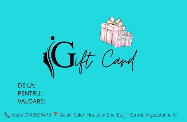 Gift Card Ioana Gherghe Cosmetician Galați